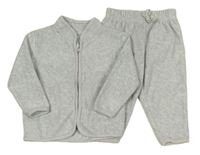 2set- světlešedá fleecová propínací mikina+ kalhoty Matalan