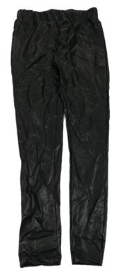 Černé koženkové legíny WE