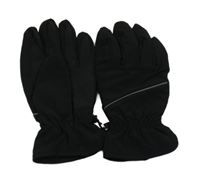 Černé šusťákové podšité rukavice vel.128-134