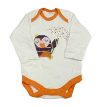 Bílo-oranžové body s tučňákem Mamas&Papas