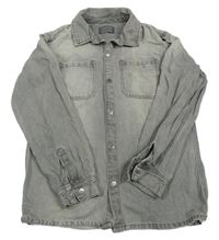 Šedá riflová košilová bunda PRIMARK