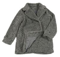 Šedý huňatý podšitý kabát Matalan