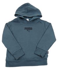 Tmavošedá mikina s logem a kapucí Puma