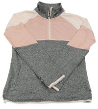 Světlerůžovo-šedá sportovní mikina Yd.