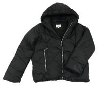 Černá šusťáková zimní bunda s kapucí S. Oliver