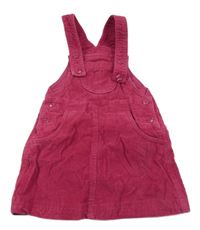 Malinové manšestrové podšité laclové šaty Impidimpi