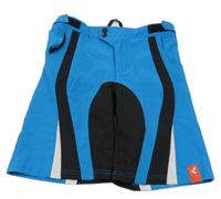 Azurovo-černé šusťákové outdoorové kraťasy Cube