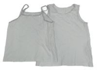 2 x bílá košilka s mašličkou 