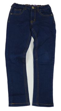 Tmavomodré elastické teplákové skinny rifle Denim Co.