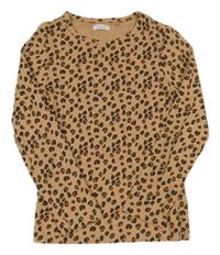Hnědé leopardí triko Next