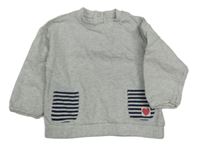 Šedá mikina s kapsičkami M&S