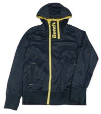 Tmavomodrá propínací mikina s kapucí Bench 