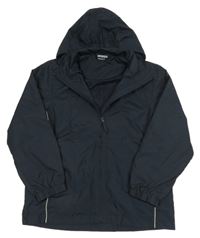 Tmavomodrá šusťáková sportovní bunda s kapucí Alive