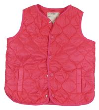 Neonově růžová šusťáková lehká zateplená vesta M&S