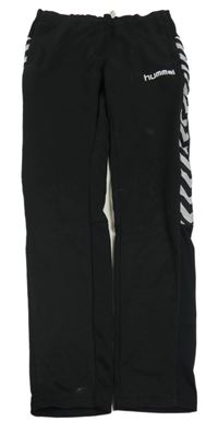 Černé tepláky s pruhy Hummel