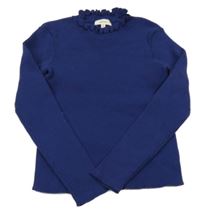 Tmavomodrý žebrovaný svetr catimini