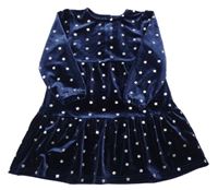 Tmavomodré sametové šaty s hvězdami Dunnes