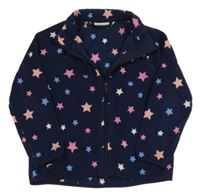 Tmavomodrá fleecová propínací mikina s hvězdičkami H&M