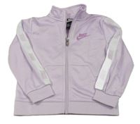 Lila-bílá propínací sportovní mikina s logem Nike