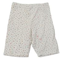 Bílo-květované elastické kraťasy H&M