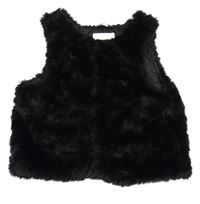 Černá kožešinová podšitá vesta H&M
