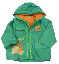 Zelená šusťáková jarní bunda s Tygrem a kapucí zn. Disney