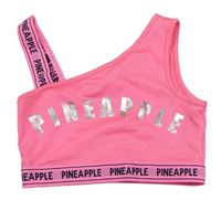 Neonově růžový sportovní top s logem Pineapple