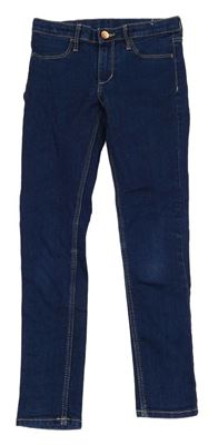 Tmavomodré skinny fit rifle H&M