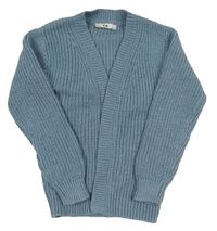 Modrošedý třpytivý svetrový cardigan C&A