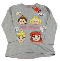 Šedé melírované triko s princeznami George