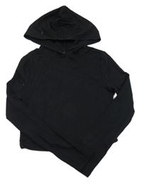 Černé crop triko s kapucí New Look 