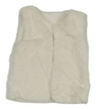 Smetanová kožešinová podšitá vesta Nutmeg