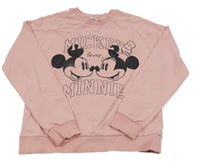 Světlerůžová mikina s Mickeym George 