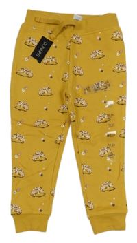 Nové - Okrové tepláky s ježky Dunnes