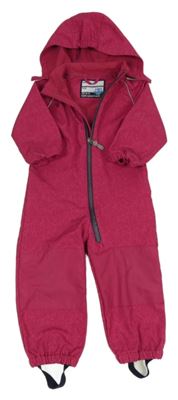 Tmavorůžová softshellová kombinéza s kapucí Tchibo