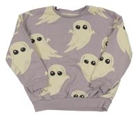 Fialová oversize mikina s duchy George