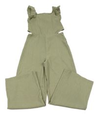 Khaki culottes overal s průstřihy Reserved