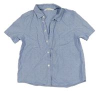 Světlmodrá proužkovaná košile s puntíky H&M