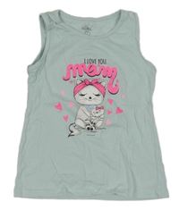 Světlemodré tílko s kočičkami Almi 