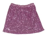 Růžová flitrová sukně George