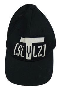 Černá plátěná kšiltovka 