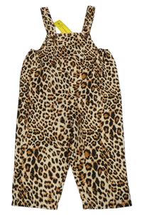 Nové - Smetanovo-černo-béžové vzorované laclové kalhoty Shein