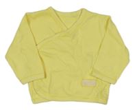 Žlutá zavinovací mikina 