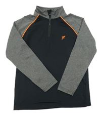 Černo-šedá sportovní mikina Primark 