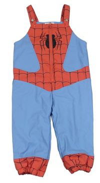 Světlemodro-červené nepromokavé podšité laclové kalhoty s pavoukem - Spider-man PRIMARK