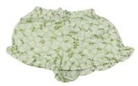 Světlezelené květované kraťasy s volánky Matalan