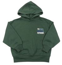 Khaki oversize mikina s nápisy a kapucí St. Bernard