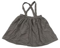 Šedá manšestrová sukně s kšandami H&M