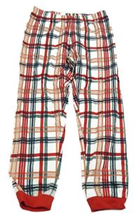 Bílo-kostkovano-červené pyžamové kalhoty H&M