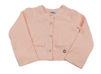 Světlerůžová žebrovaná propínací crop mikina mayoral